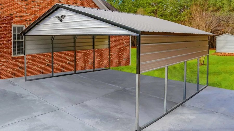 Eagle Carports vertical-roof steel carport